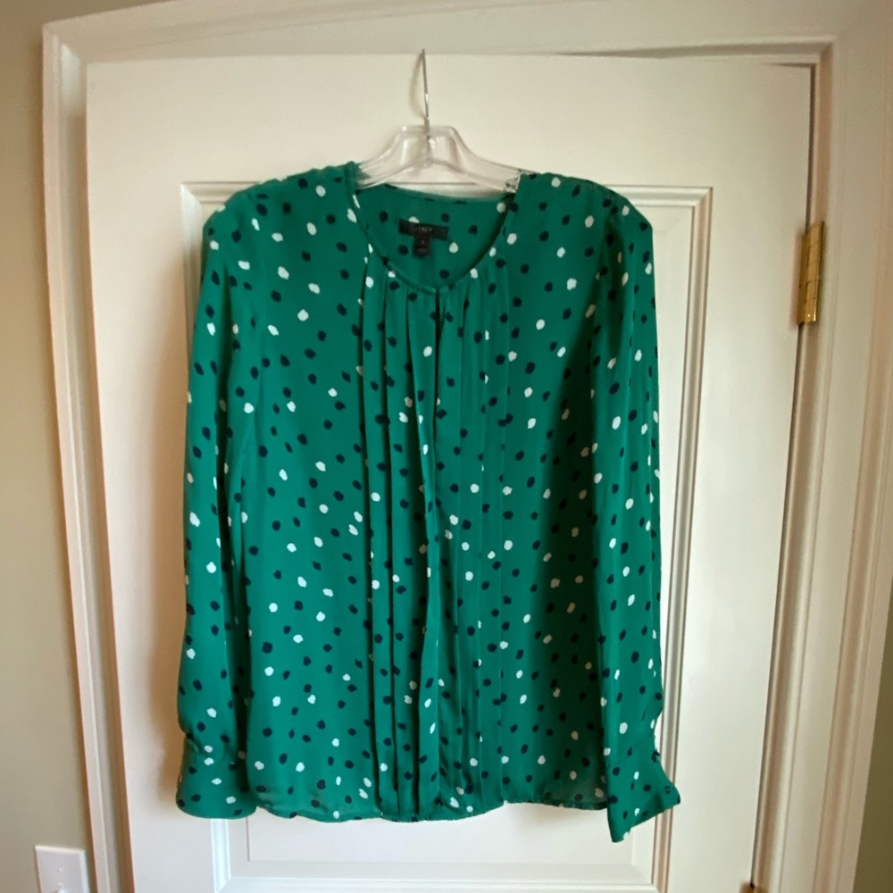 J. Crew Jenna Lyons Era 100% Silk Blouse Size 4